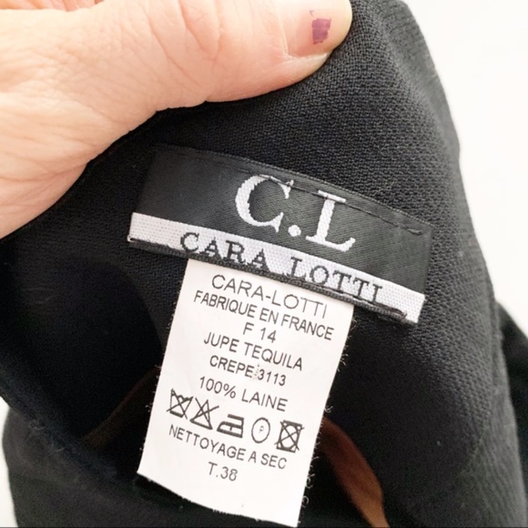 Cara Lotti France Black Chain Midi Skirt NWOT - Picture 5 of 5